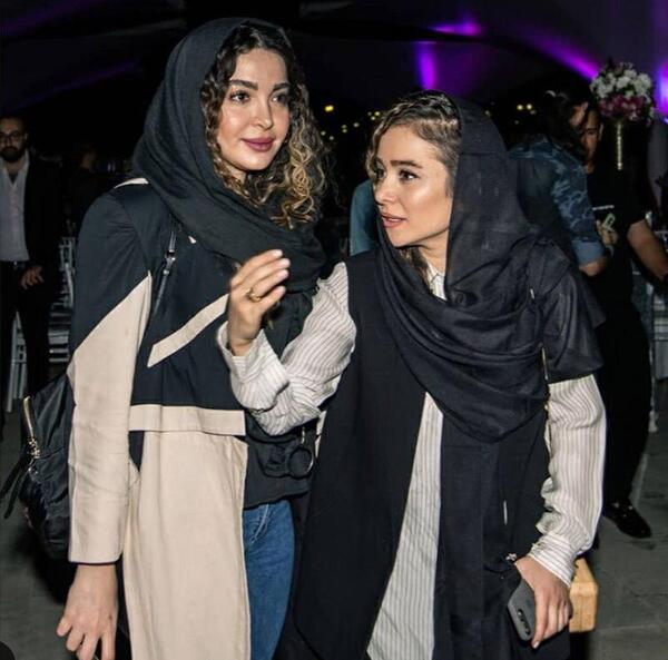 عکس الناز حبیبی در کنار بازیگران