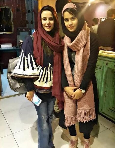 عکس الناز حبیبی در کنار بازیگران