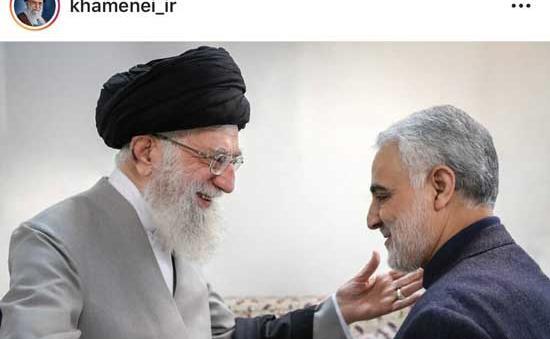 عکس سردار با رهبر
