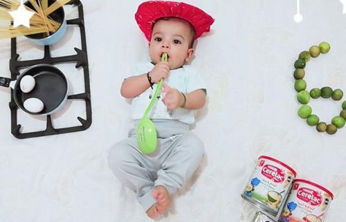 عکس ماهگرد نوزاد پسر شش ماهه