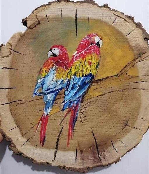 عکس ایده برای نقاشی روی چوب