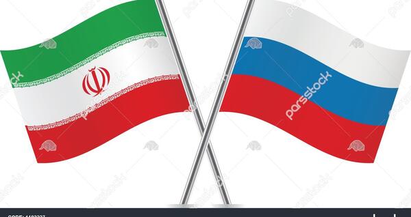عکس پرچم روسیه و ایران
