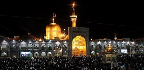 عکس حرم در شب