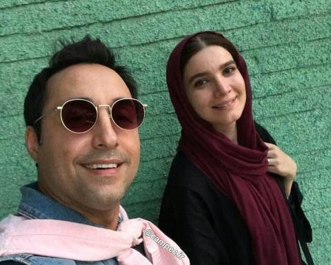 عکس امیر حسین رستمی و همسر