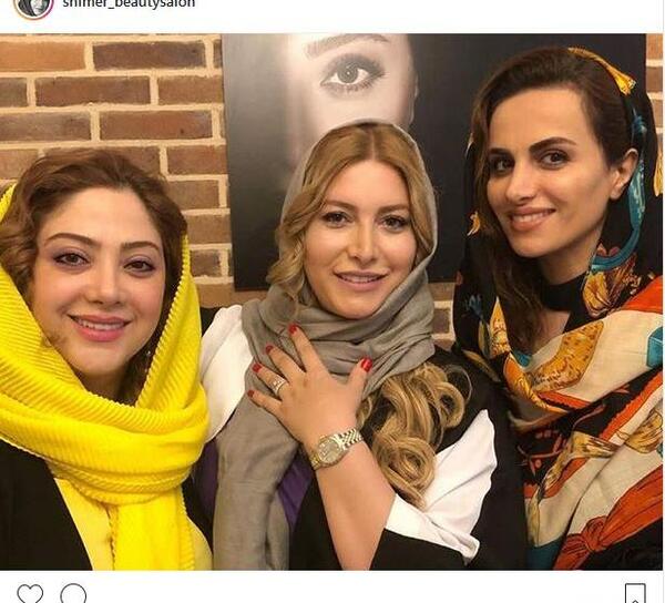 عکس فریبا نادری در سالن زیبایی