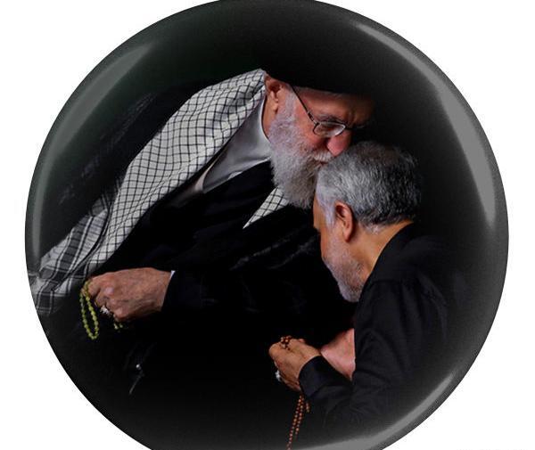 عکس حاج قاسم سلیمانی و رهبر برای پروفایل
