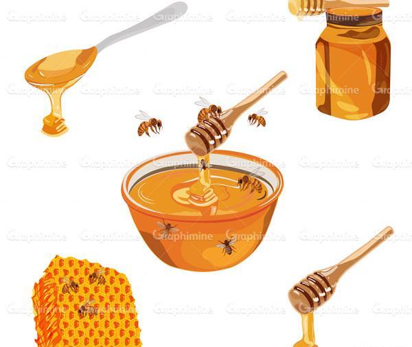 عکس دانلود وکتور ظرف عسل