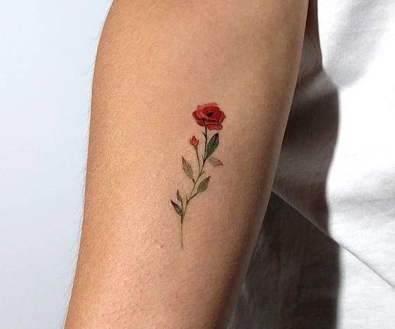 عکس تاتو غنچه