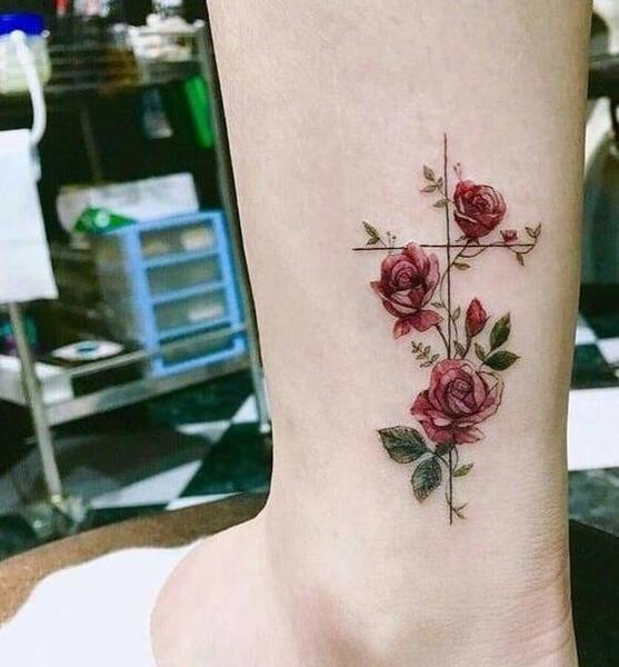 عکس تاتو غنچه