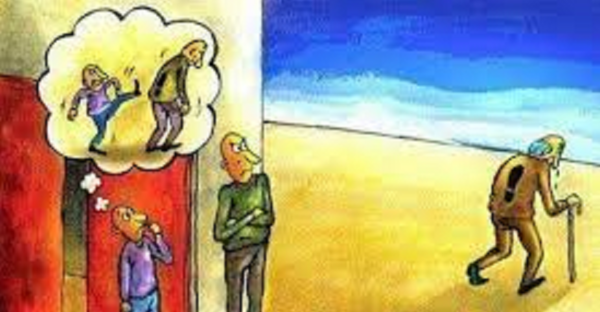 عکس نقاشی ضرب المثل هرچه کنی به خود کنی