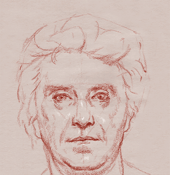 عکس نقاشی صورت غمگین