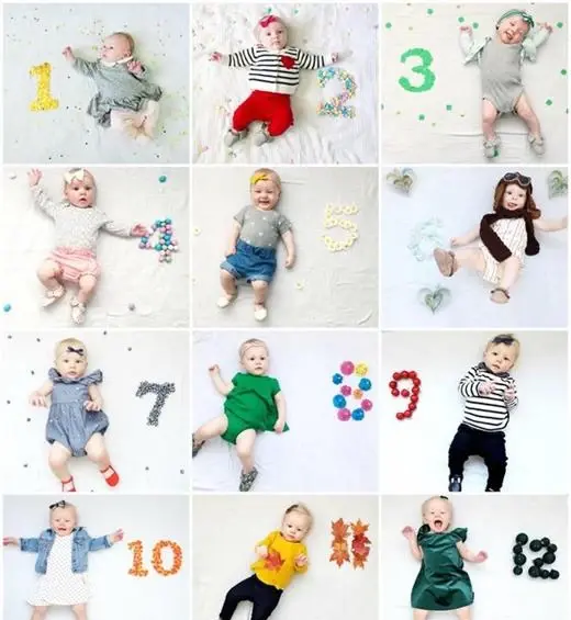 ایده برای عکس ماهگرد بچه