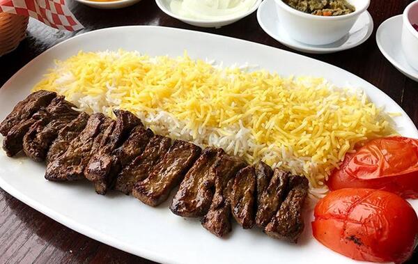 عکس از چلو کباب برگ