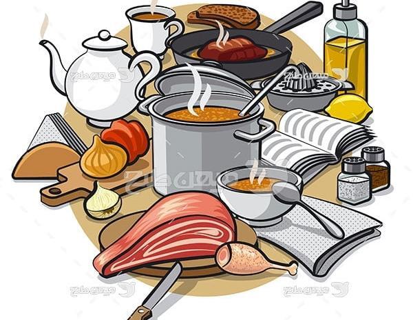عکس وکتور مواد غذایی