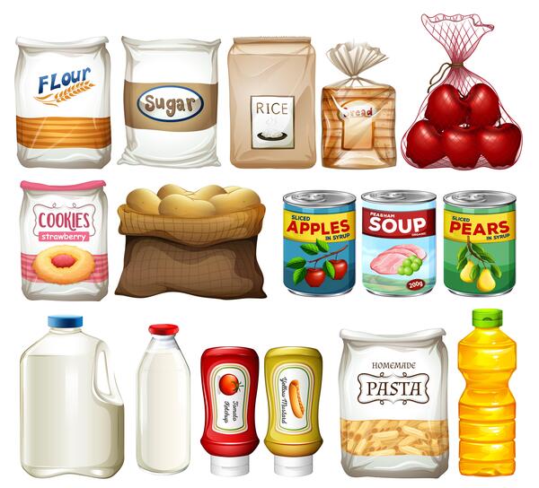 عکس وکتور مواد غذایی