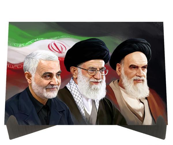 عکس ایستاده امام و رهبری