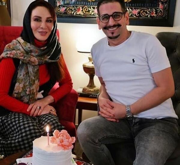 عکس افسانه بايگان و همسر