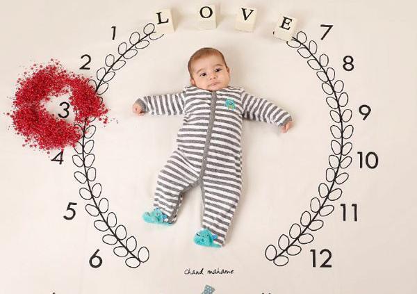 ایده برای عکس ماهانه کودک