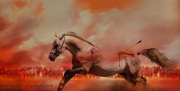 عکس امام حسین سوار اسب