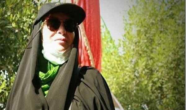 عکس افسانه بایگان در پیاده روی اربعین