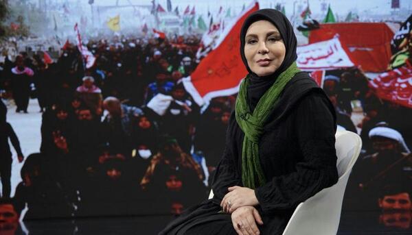 عکس افسانه بایگان در پیاده روی اربعین