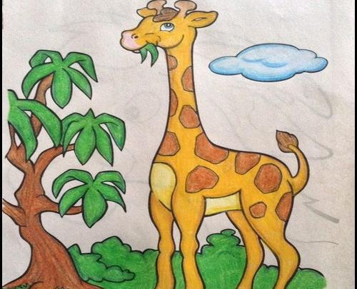 عکس نقاشی صورت زرافه