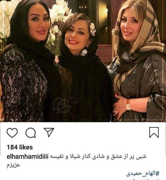 عکس الهام حمیدی با نیوشا ضیغمی