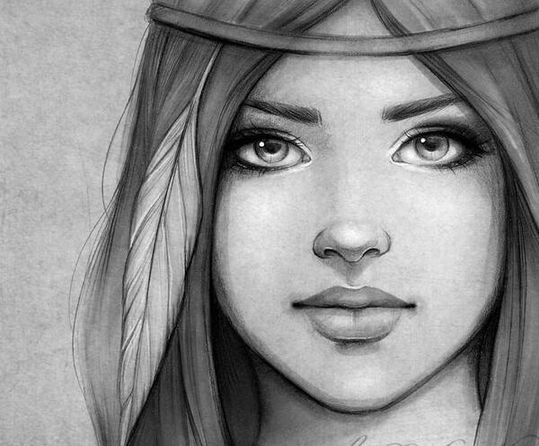 عکس نقاشی فانتزی چهره