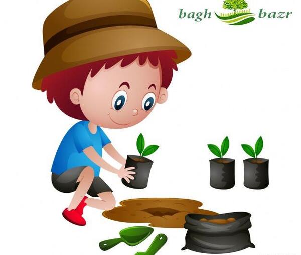 عکس کارتونی کاشت درخت