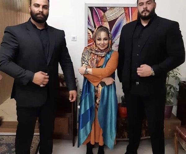 عکس بهنوش بختیاری با بادیگاردهایش