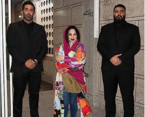 عکس بهنوش بختیاری با بادیگاردهایش