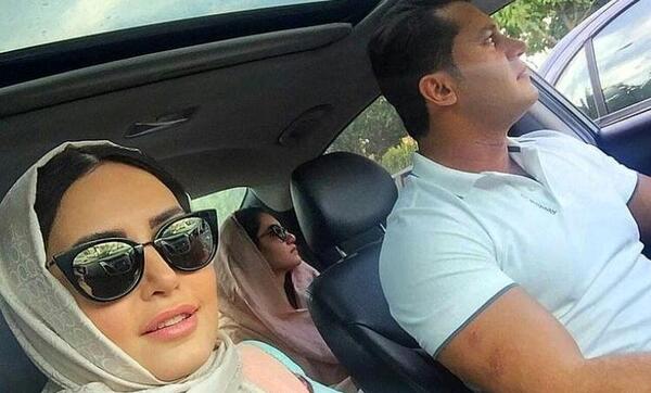 عکس الناز شاکردوست با ماشینش