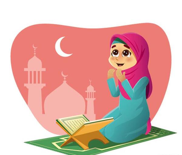 عکس دختری در حال عبادت