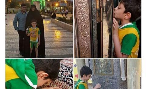 عکس الهام چرخنده و پسرش
