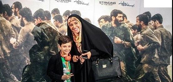 عکس الهام چرخنده و پسرش