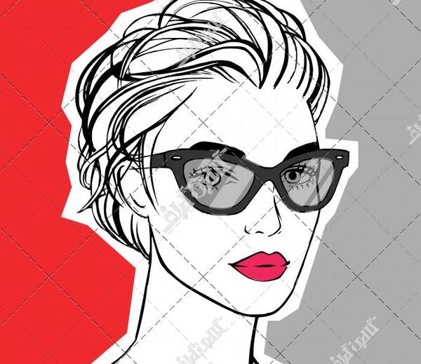 عکس نقاشی صورت عینک