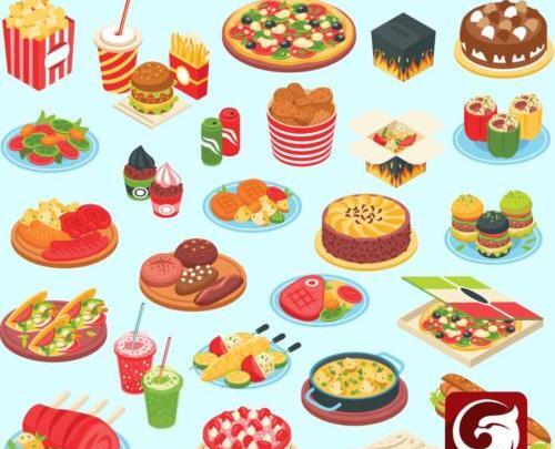 عکس دانلود وکتور غذای ایرانی