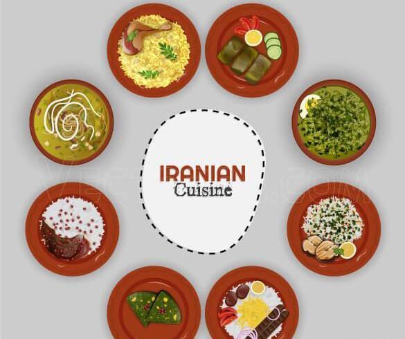 عکس دانلود وکتور غذای ایرانی
