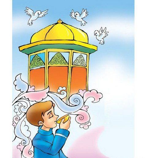 عکس نقاشی ضامن آهو کودکانه