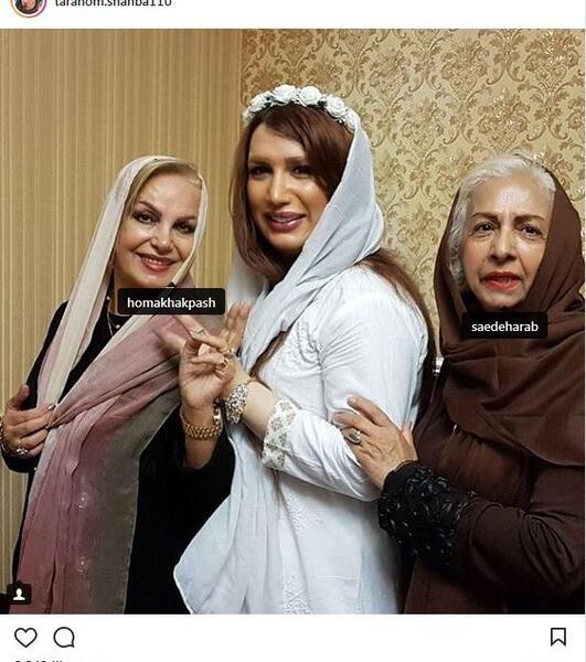 عکس سعیده عرب و همسرش
