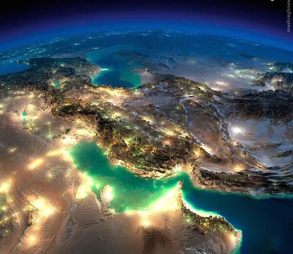 عکس شب کره زمین