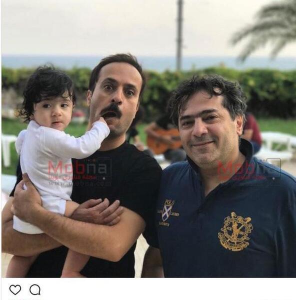 عکس احمد مهرانفر و بچه اش
