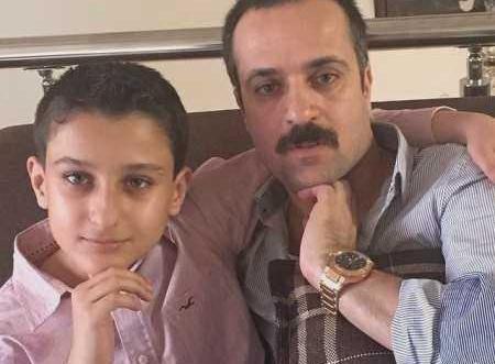 عکس احمد مهرانفر و بچه اش