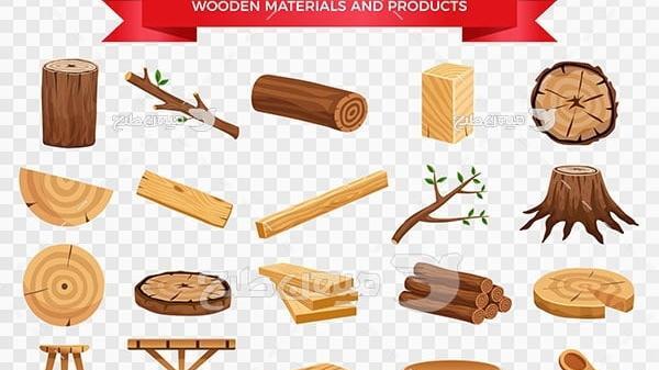 عکس دانلود وکتور ظروف چوبی