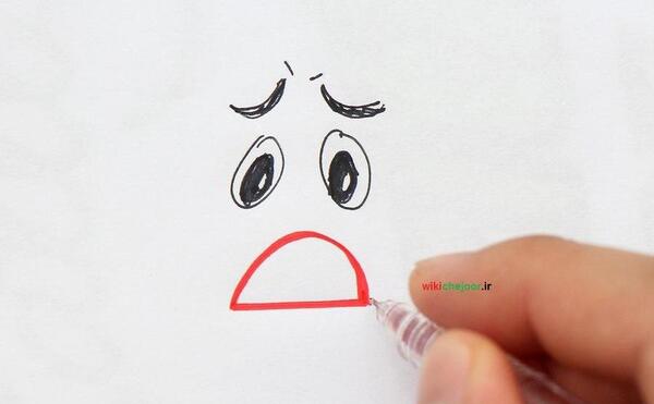 عکس نقاشی چهره ناراحت
