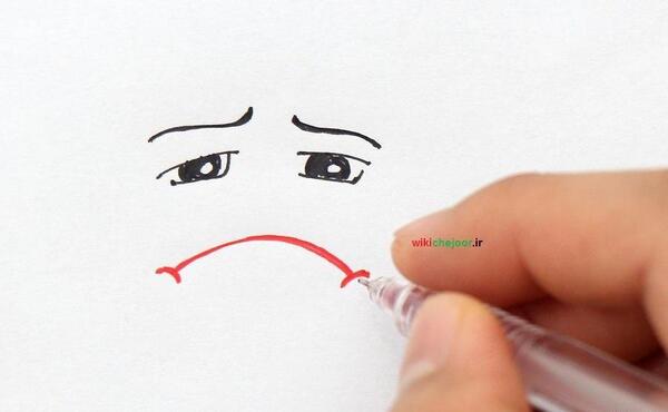 عکس نقاشی چهره ناراحت