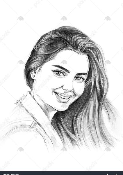 عکس نقاشی چهره با مداد