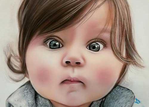 عکس نقاشی چهره با مداد