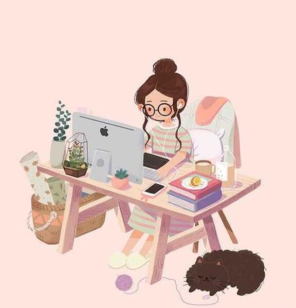 عکس لپ تاپ دخترانه برای پروفایل