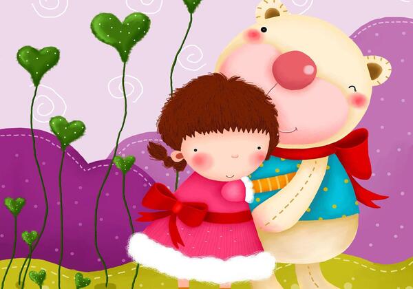 عکس نقاشی فانتزی صورتی